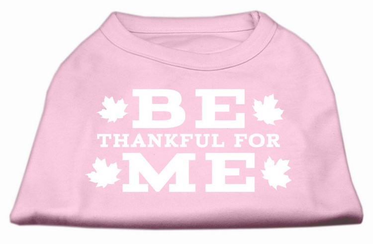 Be Thankful for Me Screen Print Shirt Light Pink XXL